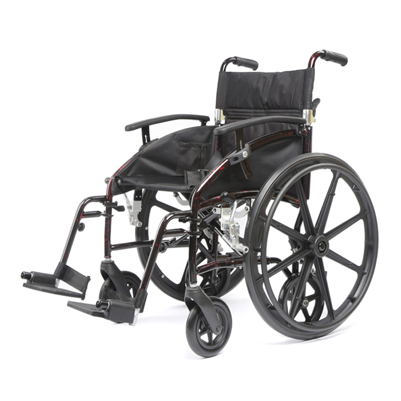 Cadeira de rodas leve, cadeira de rodas Transporter-alumínio, cadeira de transporte 2 em 1